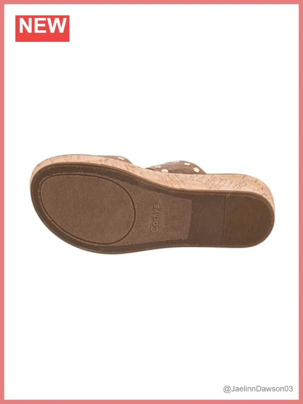 Corkys Wedge Sandals 2-Inch Heel Adjustable Buckle Straps Stud Embellishments
